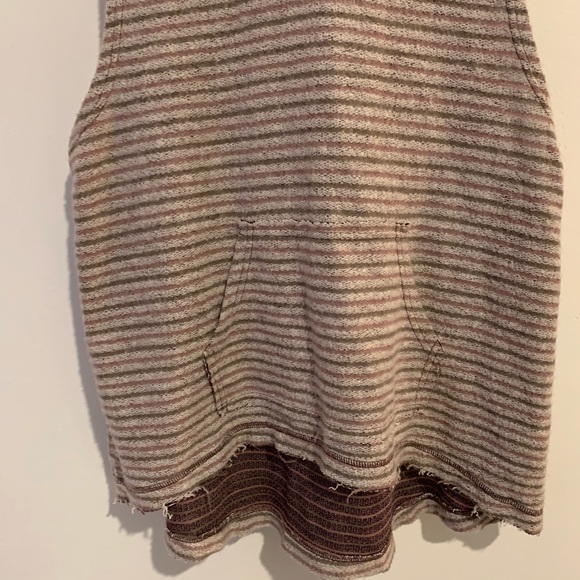 Free People Striped French Terry Sleeveless Hoodie - Picture 4 of 11